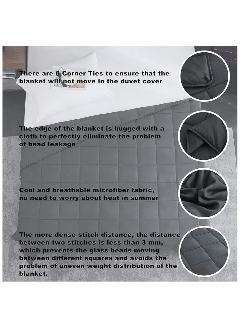 Fabienne Weighted Blanket 15lbs Single Size Adult Heavy Blanket 60"x80" Anxiety Relief Autism Therapy Insomnia Stress Relief Blanket Navy 6.8Kg 150x200cm - Image 4